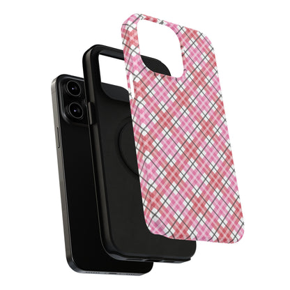 Impact-Resistant Phone Case - Valentine Plaid