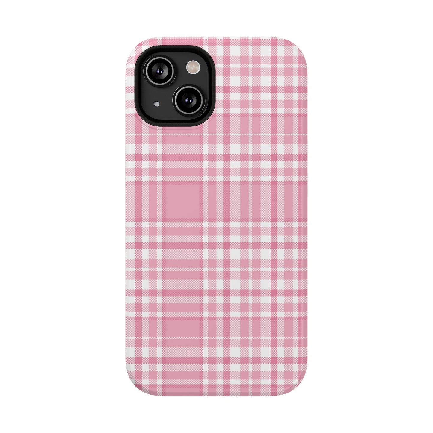 Impact-Resistant Phone Case - Easter Plaid Pink