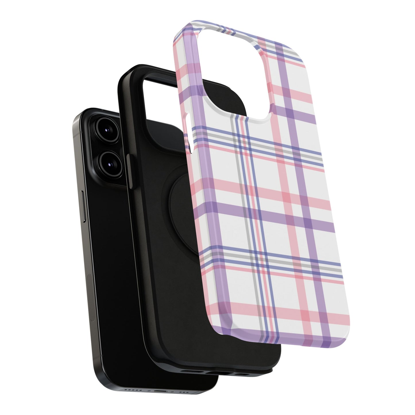 Impact-Resistant Cases - Spring Plaid Pink Purple