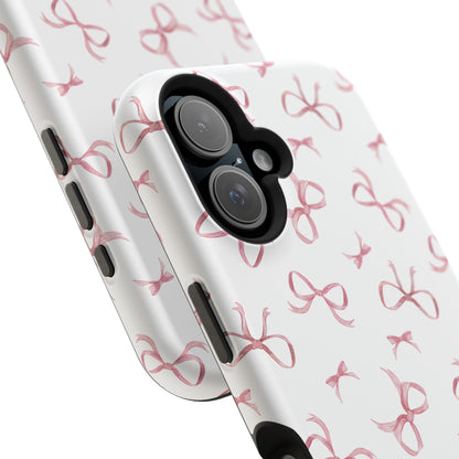 Impact-Resistant Phone Case - Coquette Bows Pink