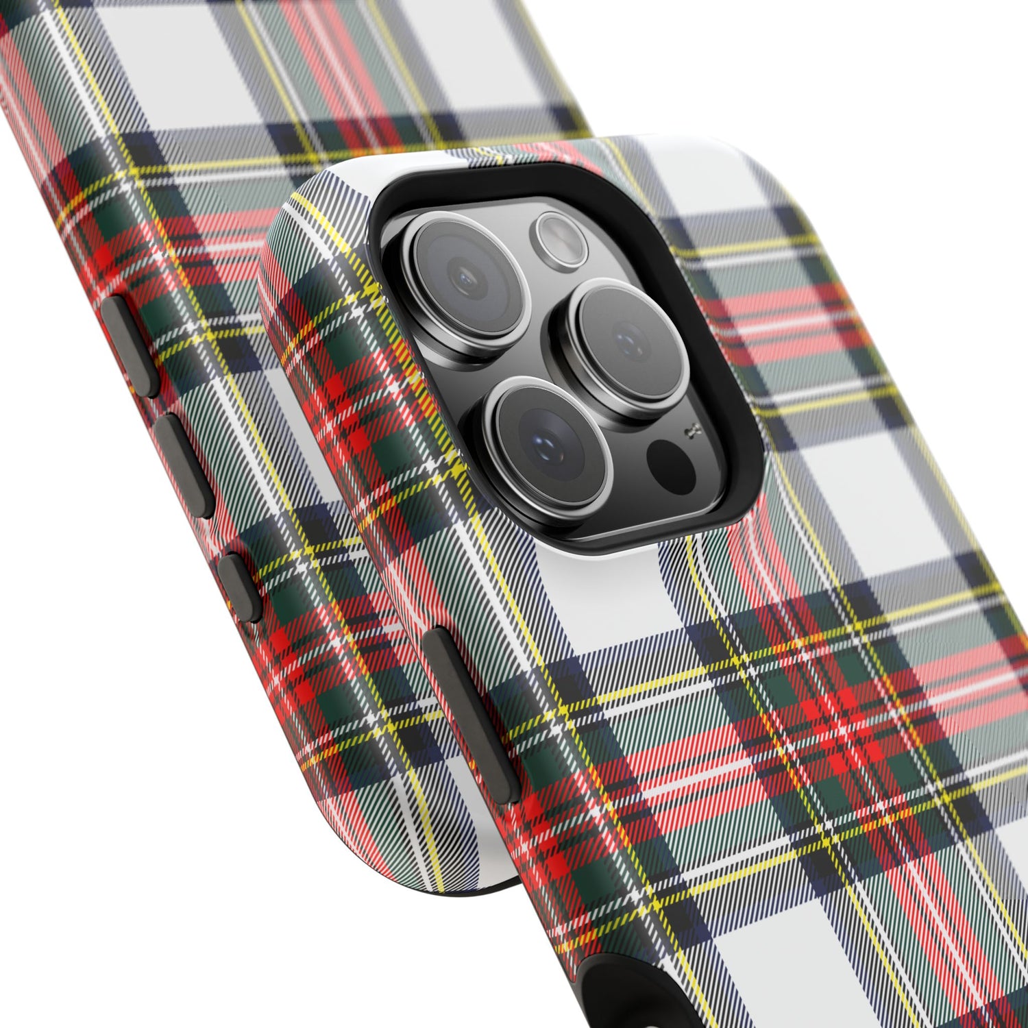 Christmas Holiday Tartan Plaid Impact-Resistant Phone Case, iPhone, Samsung