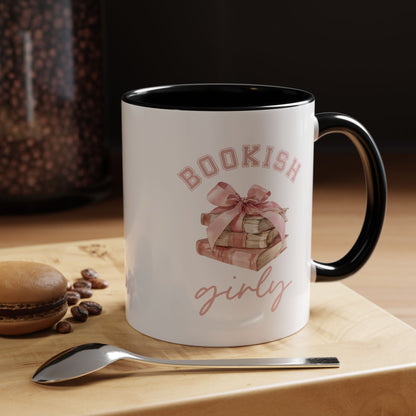 Accent Coffee Mug (11, 15oz)- Bookish Girly