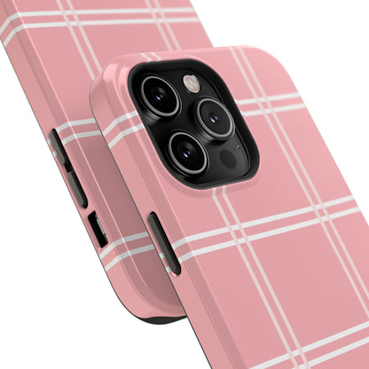 Impact-Resistant Phone Case -Girly Plaid