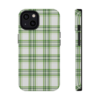 Impact-Resistant Phone Case -St. Patrick's Day Plaid