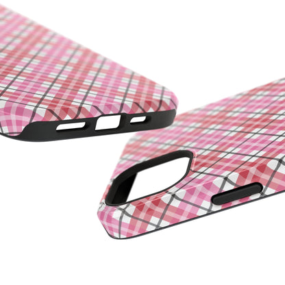 Impact-Resistant Phone Case - Valentine Plaid