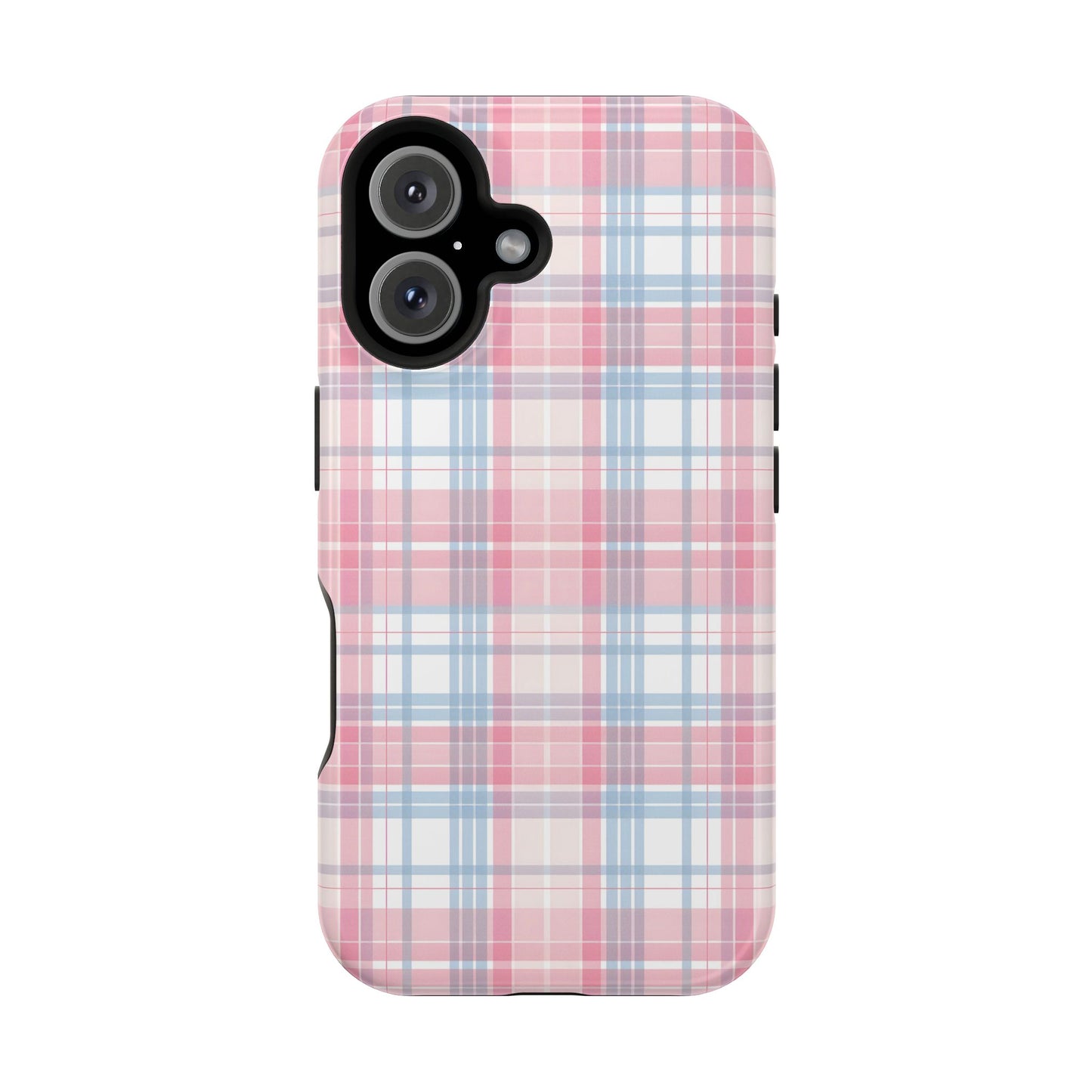 Impact-Resistant Cases-Spring Plaid Pink Blue