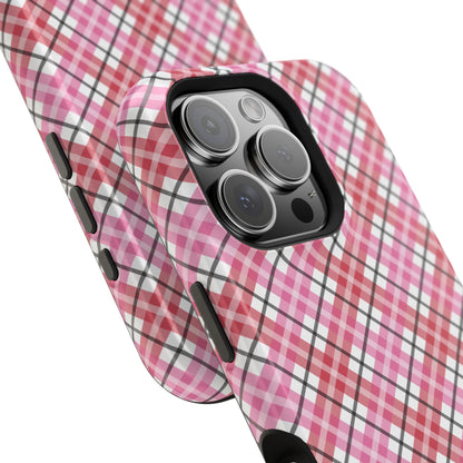 Impact-Resistant Phone Case - Valentine Plaid