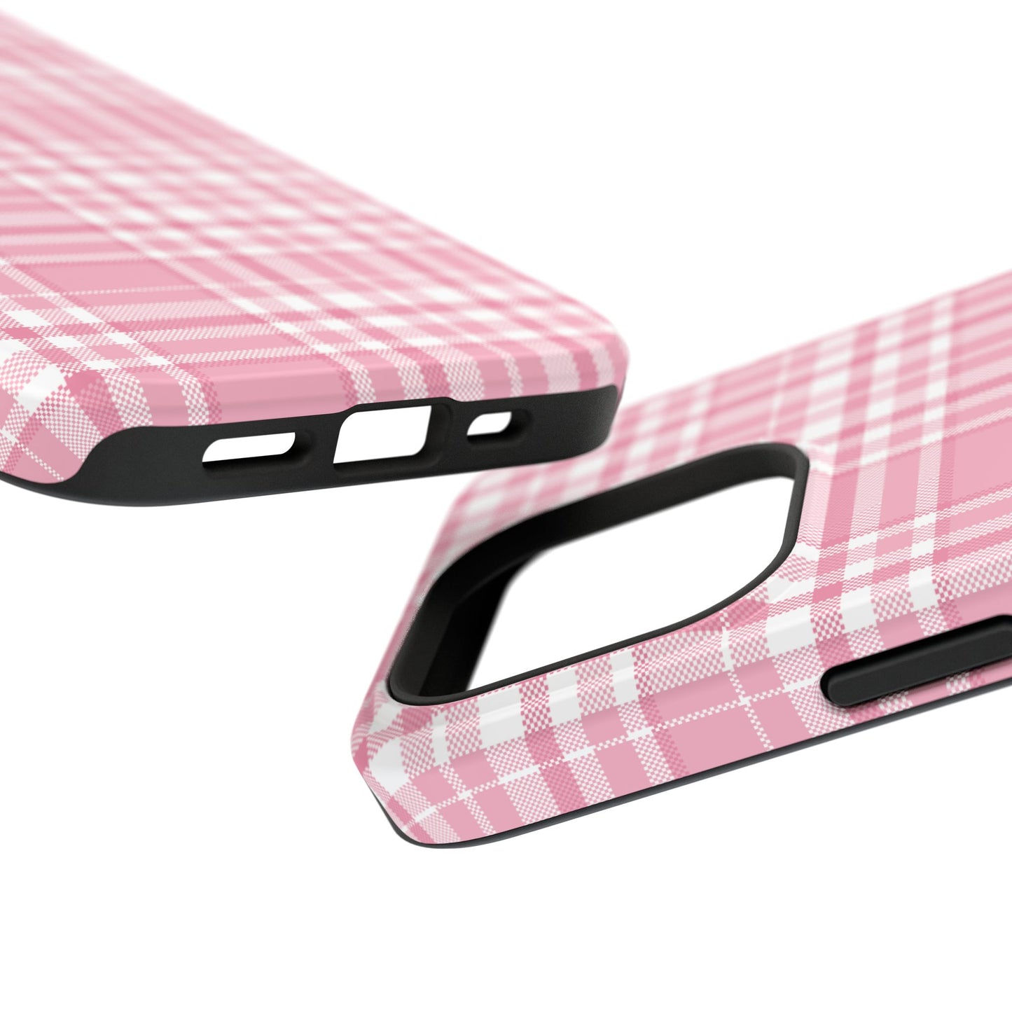 Impact-Resistant Phone Case - Easter Plaid Pink