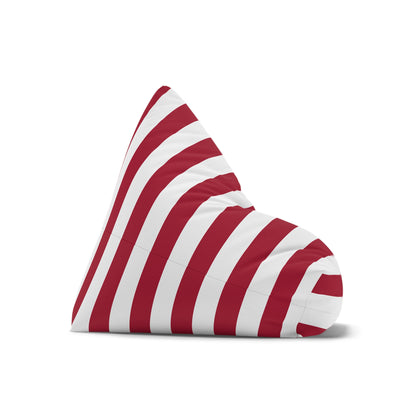 Nautical Stripe Red Bean Bag Chair Cover