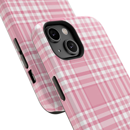 Impact-Resistant Phone Case - Easter Plaid Pink