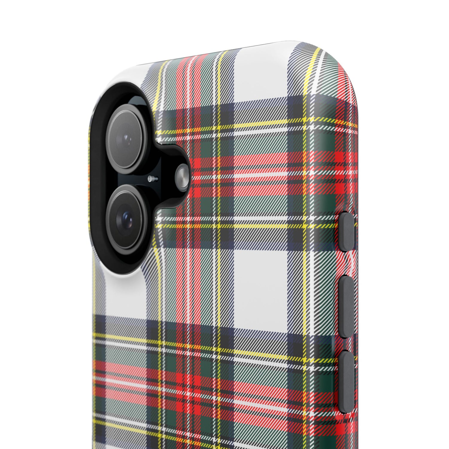 Christmas Holiday Tartan Plaid Impact-Resistant Phone Case, iPhone, Samsung
