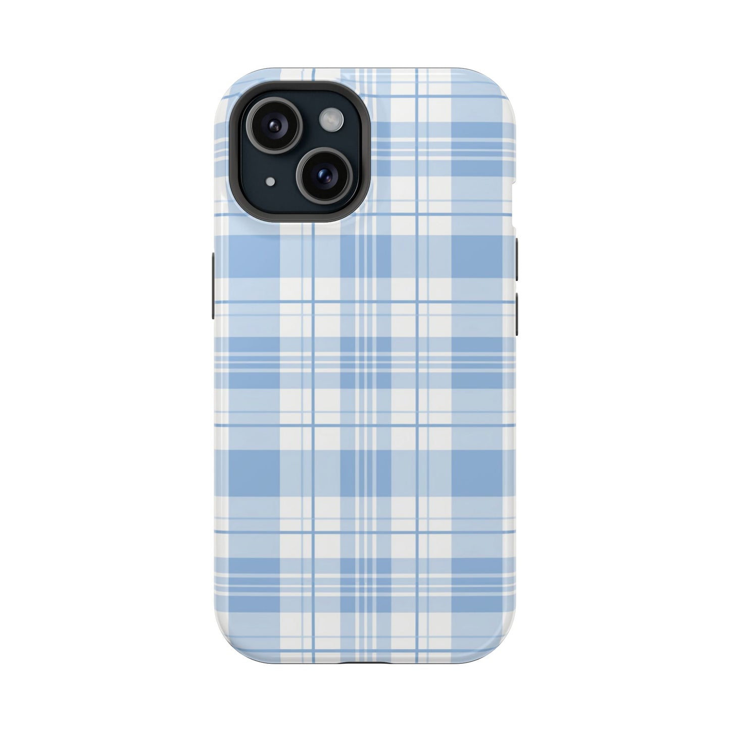 Impact-Resistant Phone Case - Easter Plaid Blue