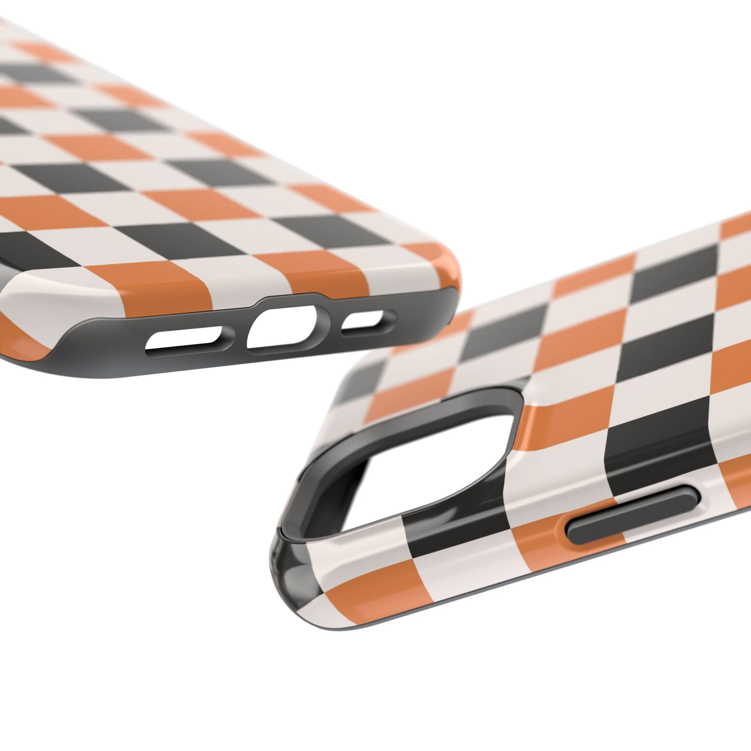 Trendy Halloween Checkerboard Phone Case | Impact-Resistant, iPhone, Samsung