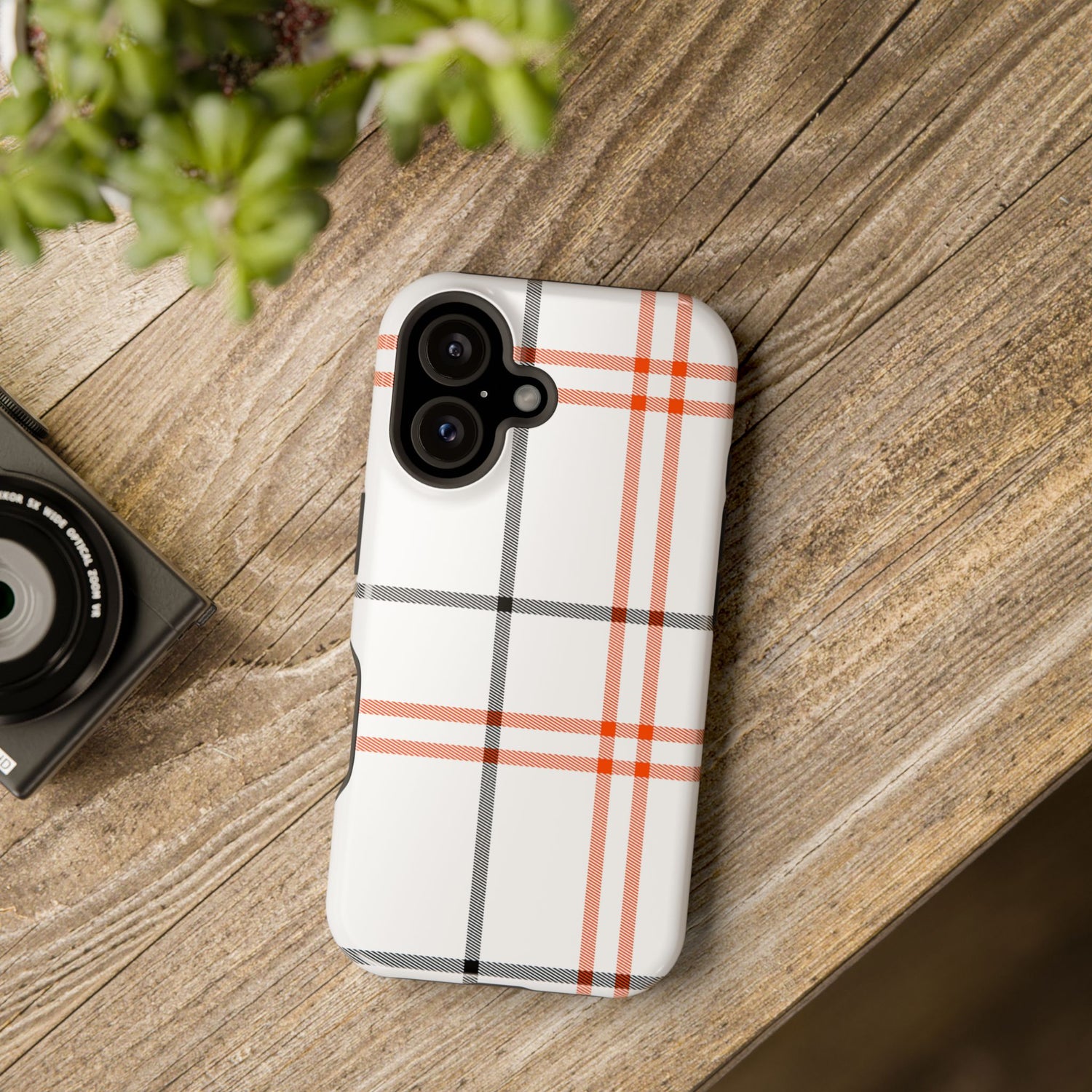 Fall Tartan Plaid  Impact-Resistant Phone Case
