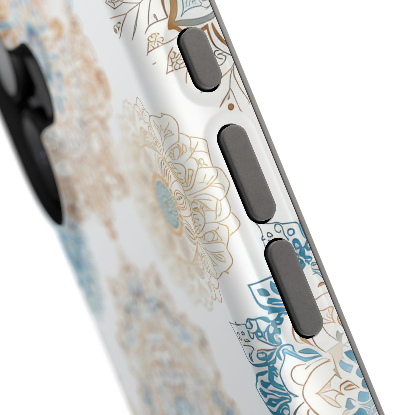 Impact-Resistant Cases, Blue Gold Boho Fun