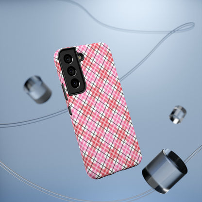 Impact-Resistant Phone Case - Valentine Plaid