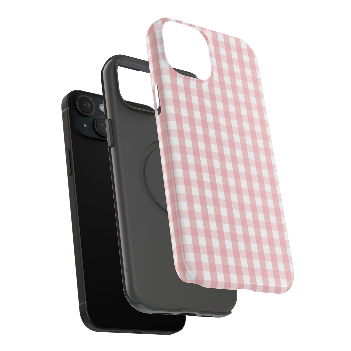 Impact-Resistant Cases -Pink Gingham