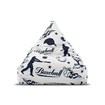 Baseball Navy White Bean Bag Chair Cover