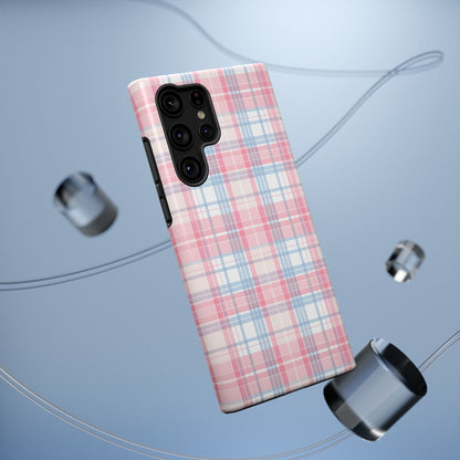 Impact-Resistant Cases-Spring Plaid Pink Blue