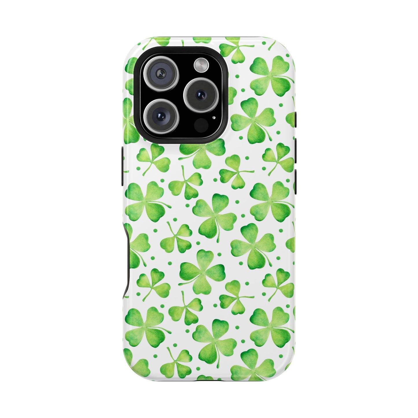 Impact-Resistant Phone Case- Watercolor Clovers