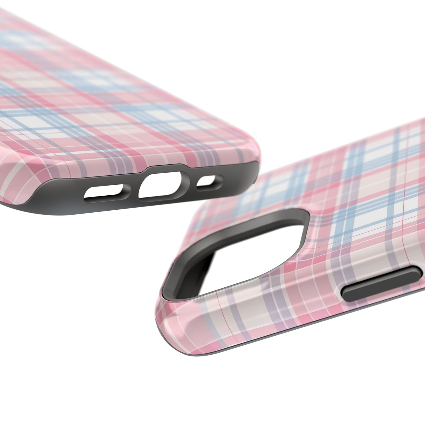 Impact-Resistant Cases-Spring Plaid Pink Blue