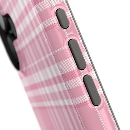 Impact-Resistant Phone Case - Easter Plaid Pink