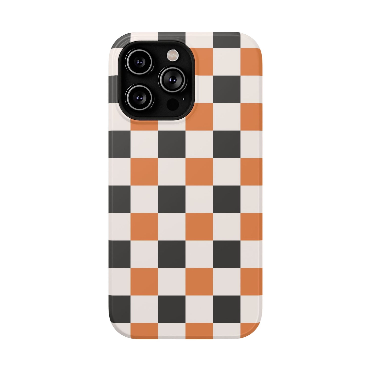 Trendy Halloween Checkerboard Phone Case | Impact-Resistant, iPhone, Samsung
