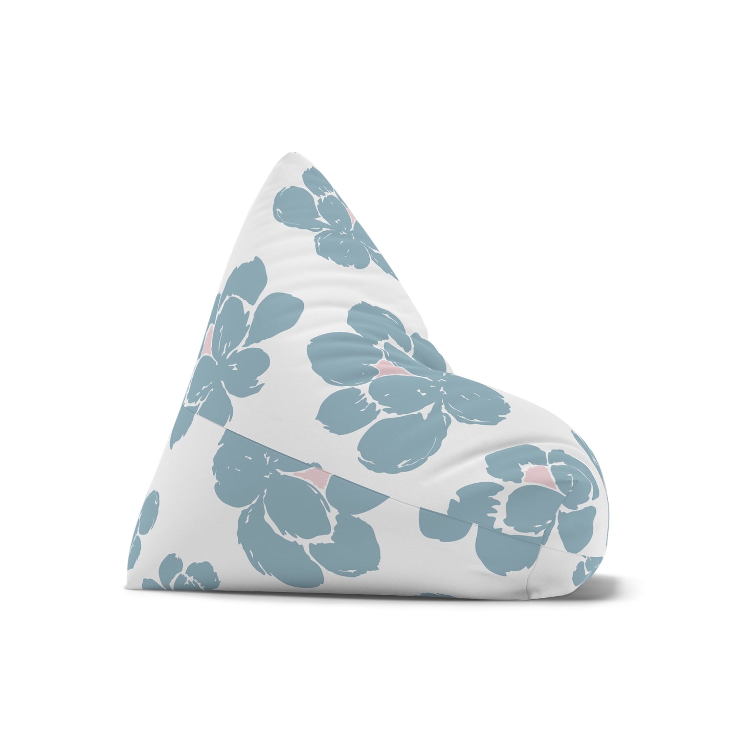 Pink, Blue Floral Bean Bag Chair Cover