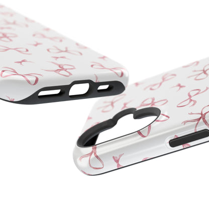 Impact-Resistant Phone Case - Coquette Bows Pink