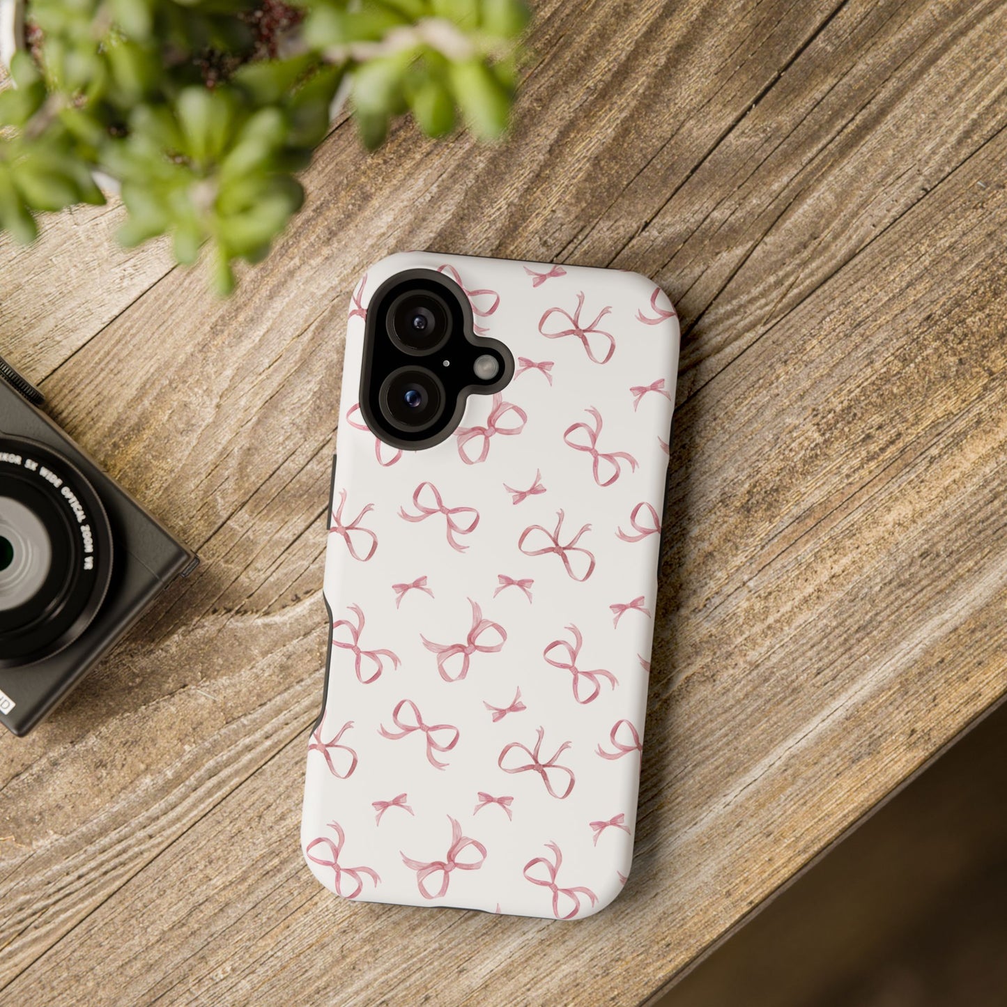 Impact-Resistant Phone Case - Coquette Bows Pink