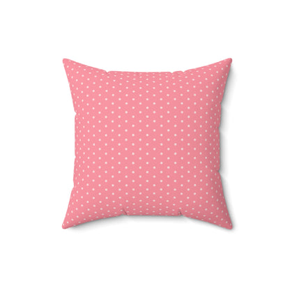 Spun Polyester Square Pillow with Removable Cover Hedgehog Playdate Plaid Polka Dots