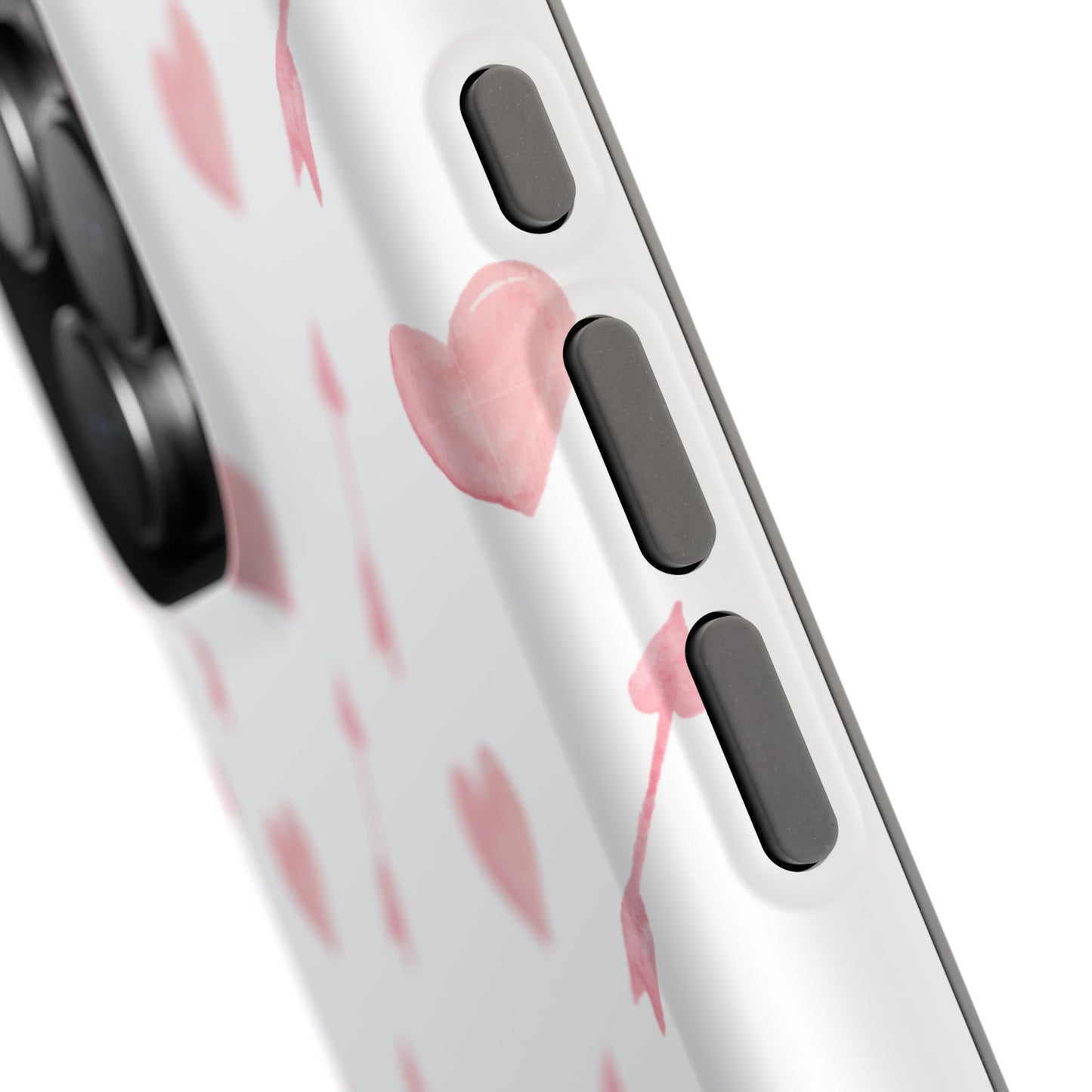 Impact-Resistant Cases - Valentine's Day Watercolor Arrow Hearts