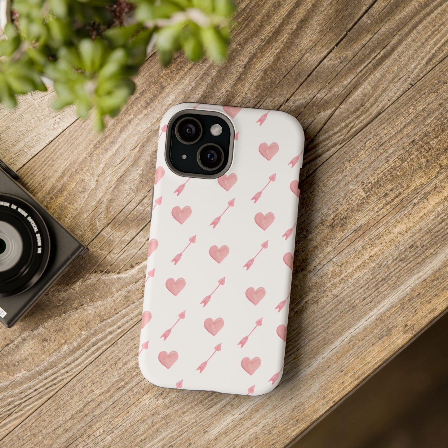 Impact-Resistant Cases - Valentine's Day Watercolor Arrow Hearts