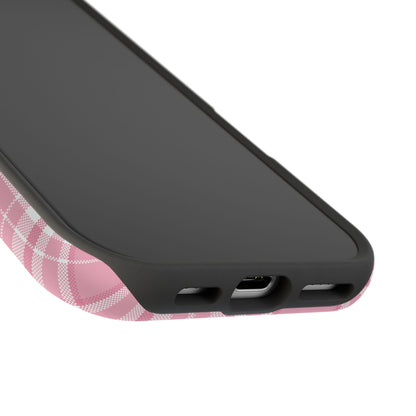 Impact-Resistant Phone Case - Easter Plaid Pink