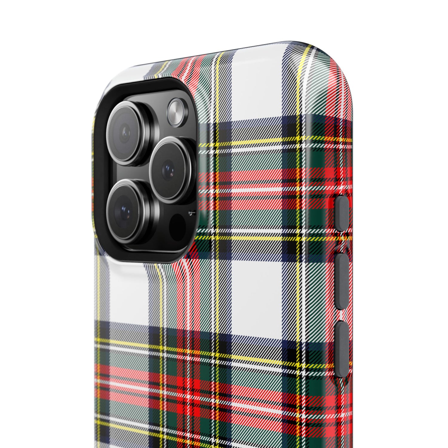 Christmas Holiday Tartan Plaid Impact-Resistant Phone Case, iPhone, Samsung