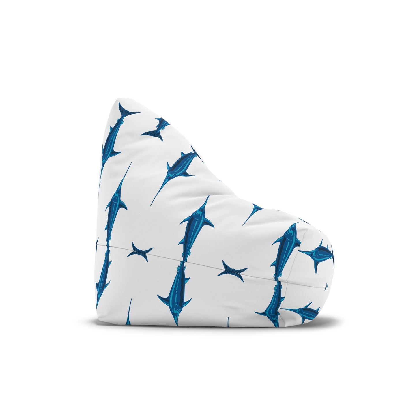 Preppy Blue Sword Fish Bean Bag Chair Cover