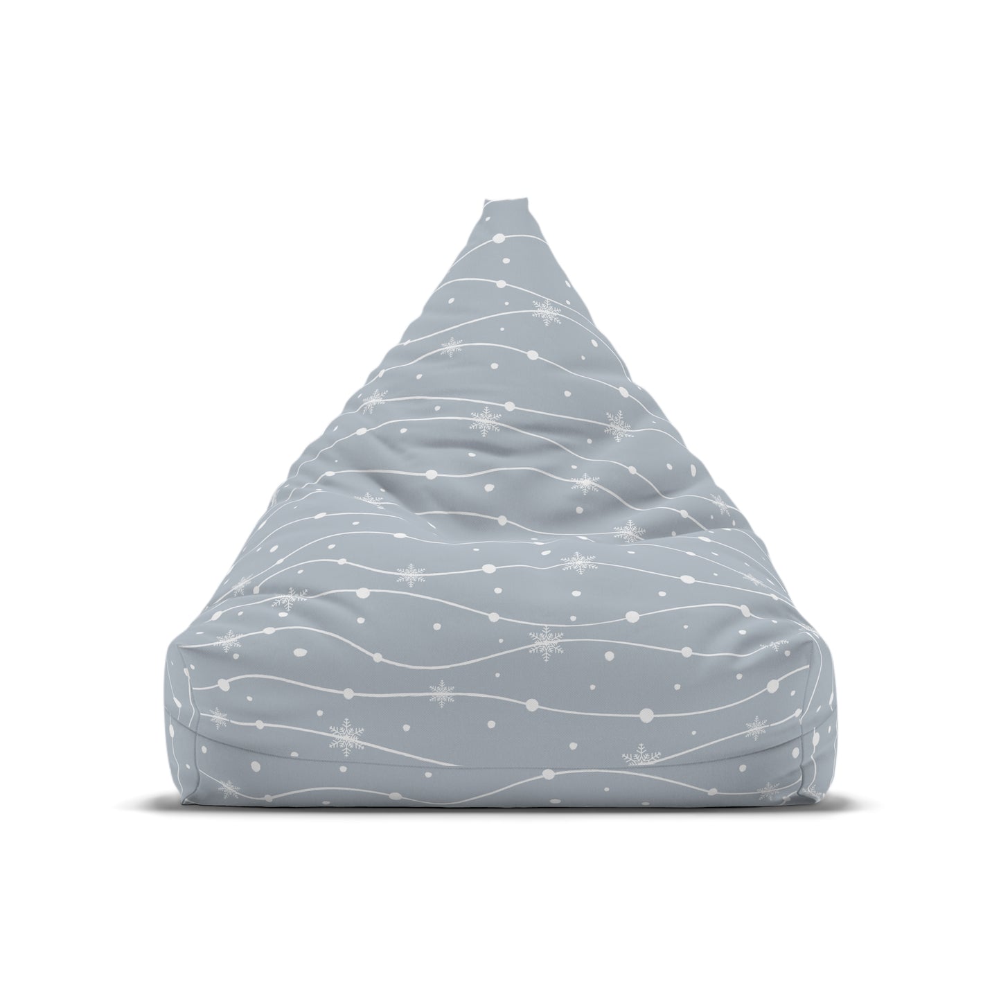 Blue Winter Flurries Bean Bag Chair Cover