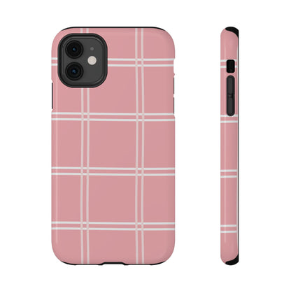 Impact-Resistant Phone Case -Girly Plaid