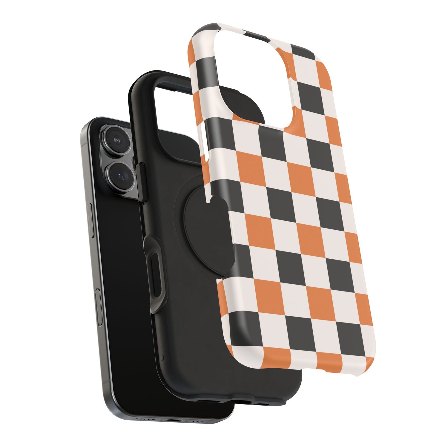 Trendy Halloween Checkerboard Phone Case | Impact-Resistant, iPhone, Samsung