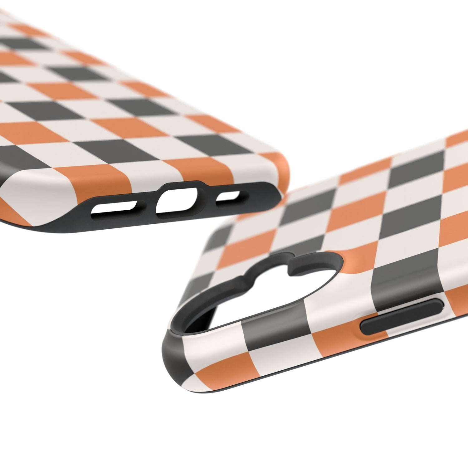 Trendy Halloween Checkerboard Phone Case | Impact-Resistant, iPhone, Samsung