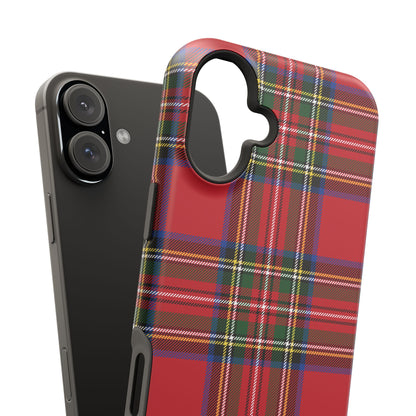 Impact-Resistant Phone Case-Holiday Tartan Plaid Red