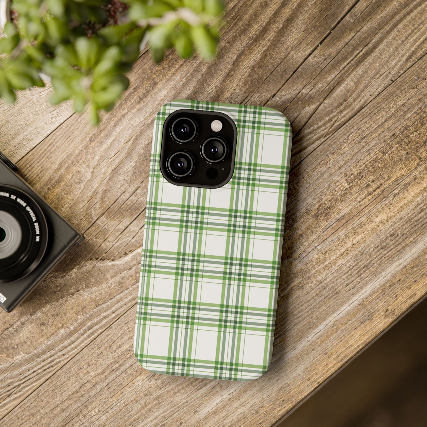 Impact-Resistant Phone Case -St. Patrick's Day Plaid