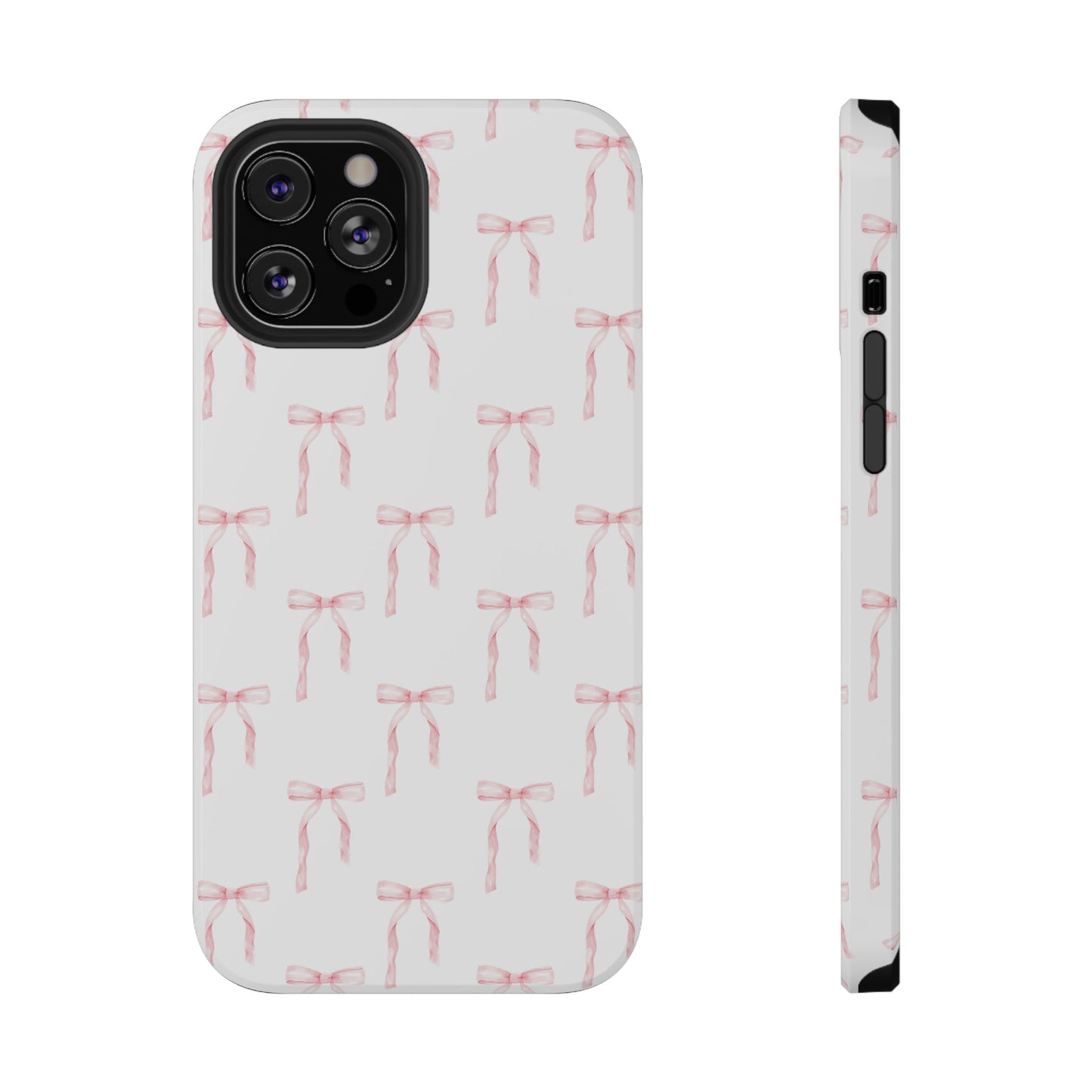 Watercolor Coquette Pink Bows Impact-Resistant Phone Case