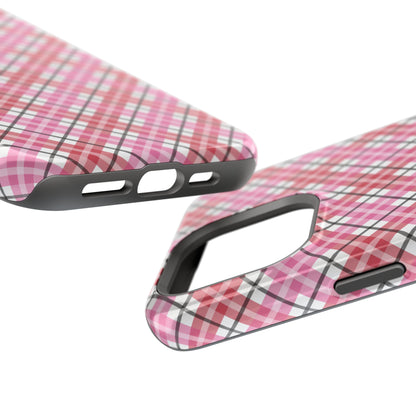 Impact-Resistant Phone Case - Valentine Plaid