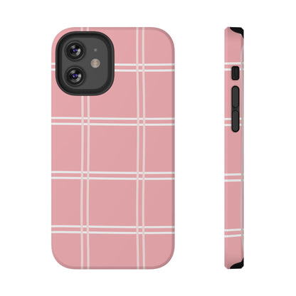 Impact-Resistant Phone Case -Girly Plaid