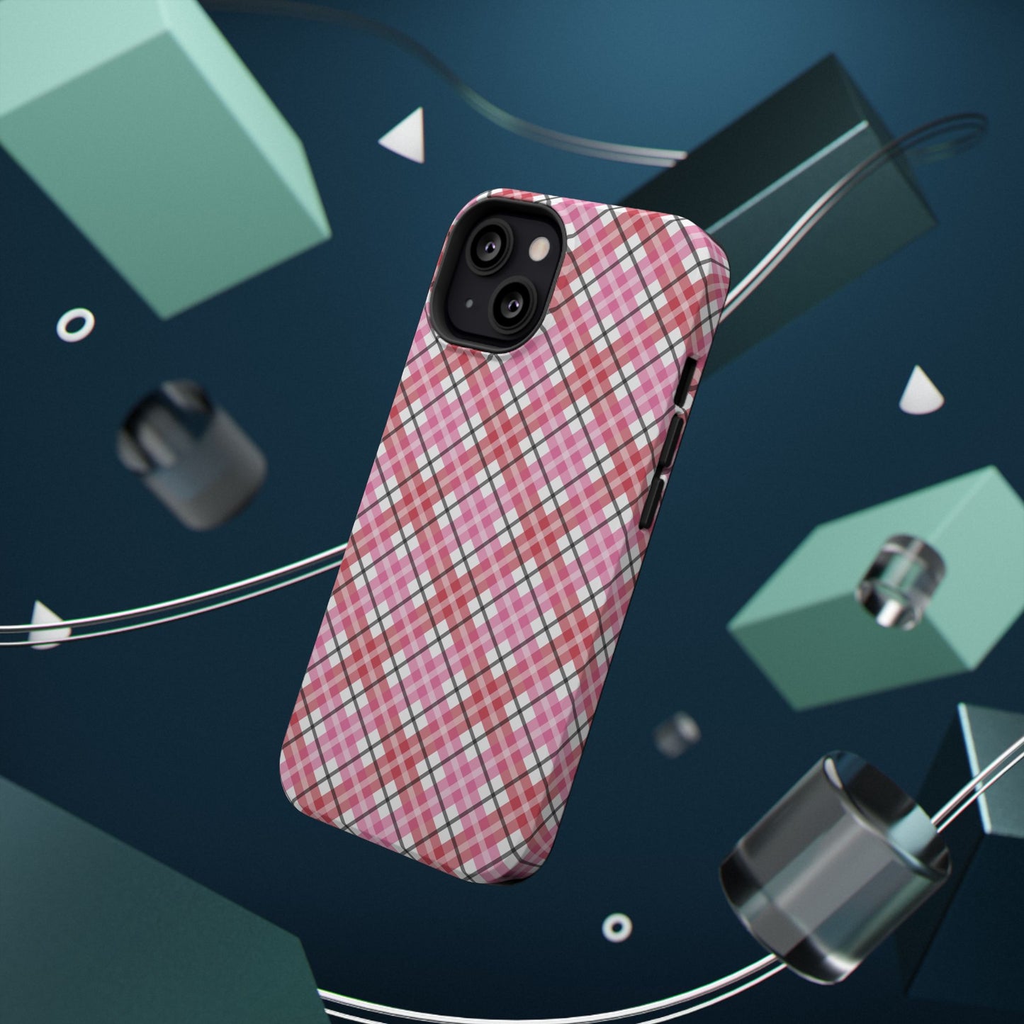 Impact-Resistant Phone Case - Valentine Plaid