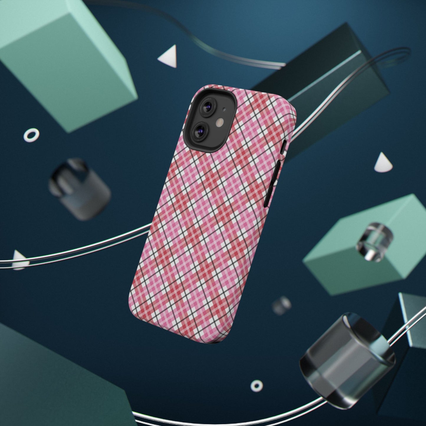 Impact-Resistant Phone Case - Valentine Plaid