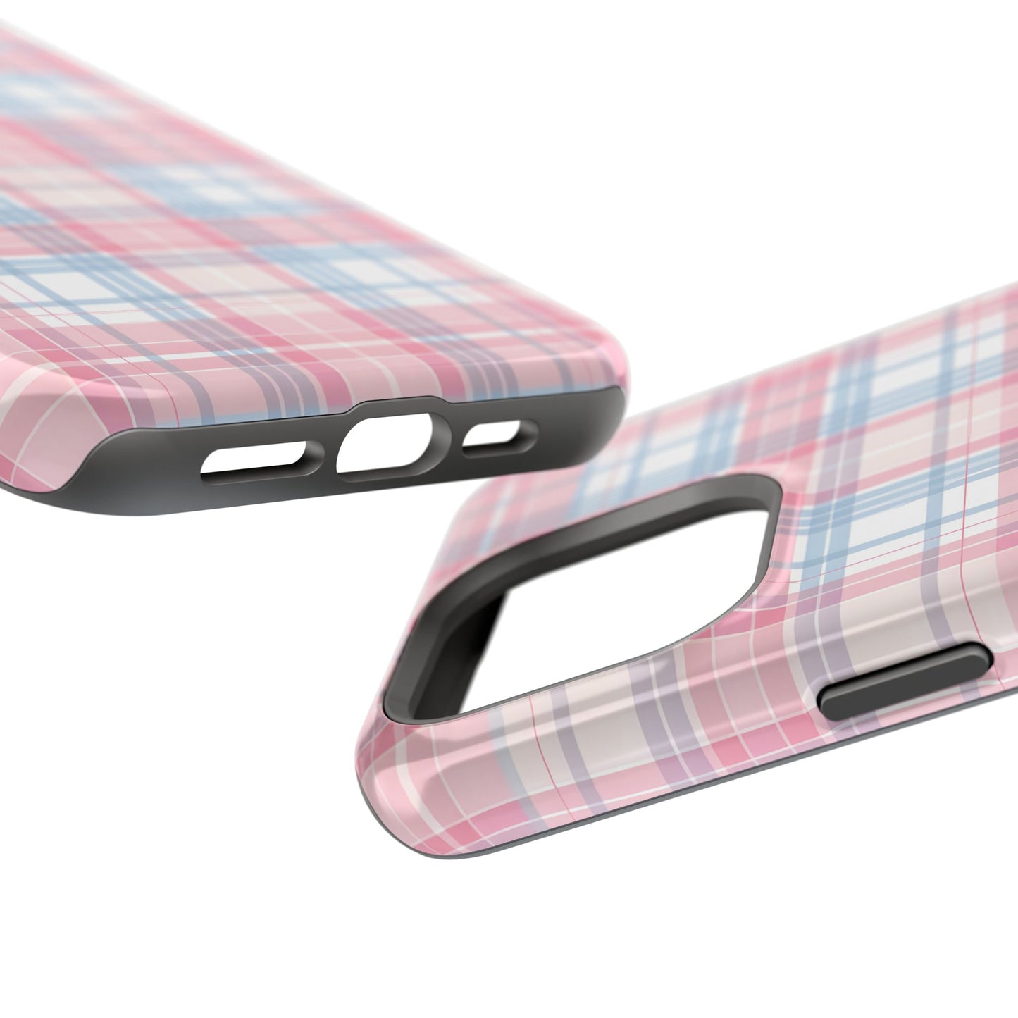 Impact-Resistant Cases-Spring Plaid Pink Blue