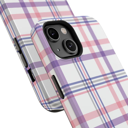 Impact-Resistant Cases - Spring Plaid Pink Purple