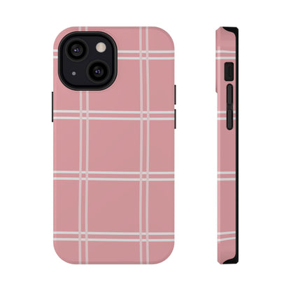 Impact-Resistant Phone Case -Girly Plaid